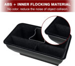 Flocking ABS Rear Center Console Storage Organizer for Tesla 20-24 Model Y - Image 3