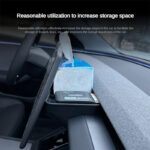 Black Silicone Rear Screen Stand Storage Tray Organizer for Tesla 24 Model 3 - Image 2