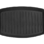 Black TPE Plastic Weather Lower Trunk Mat w/ Pattern for Tesla 24 Model 3