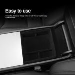 Flocking ABS Central Control Armrest Storage Box for Tesla 24 Model 3 - Image 3