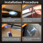 Cool White LED Door Logo Projector Decoration Lights for Tesla 17-23 Model 3/Y - Image 4