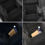 Black Silicone Rear Trunk Lower Left Storage Box for Tesla 22-24 Model X - Image 2