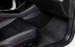 Black TPE Rubber Floor Mats w/o Center Console for Tesla 17-20 Model X 6 Seats - Image 2