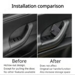 Black ABS Front Door Handle Storage Box for Tesla 22-24 Model X - Image 3