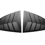 Matte Black ABS Rear Side Window Shades Blinds Covers for Tesla 20-24 Model Y