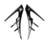 Glossy Black Side Camera Wolf Teeth Style Trim Covers for Tesla 20-23.6 Model Y