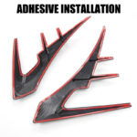 Glossy Black Side Camera Wolf Teeth Style Trim Covers for Tesla 20-23.6 Model Y - Image 2