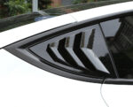 Glossy Black ABS Rear Side Window Shades Blinds Covers for Tesla 17-23 Model 3 - Image 4