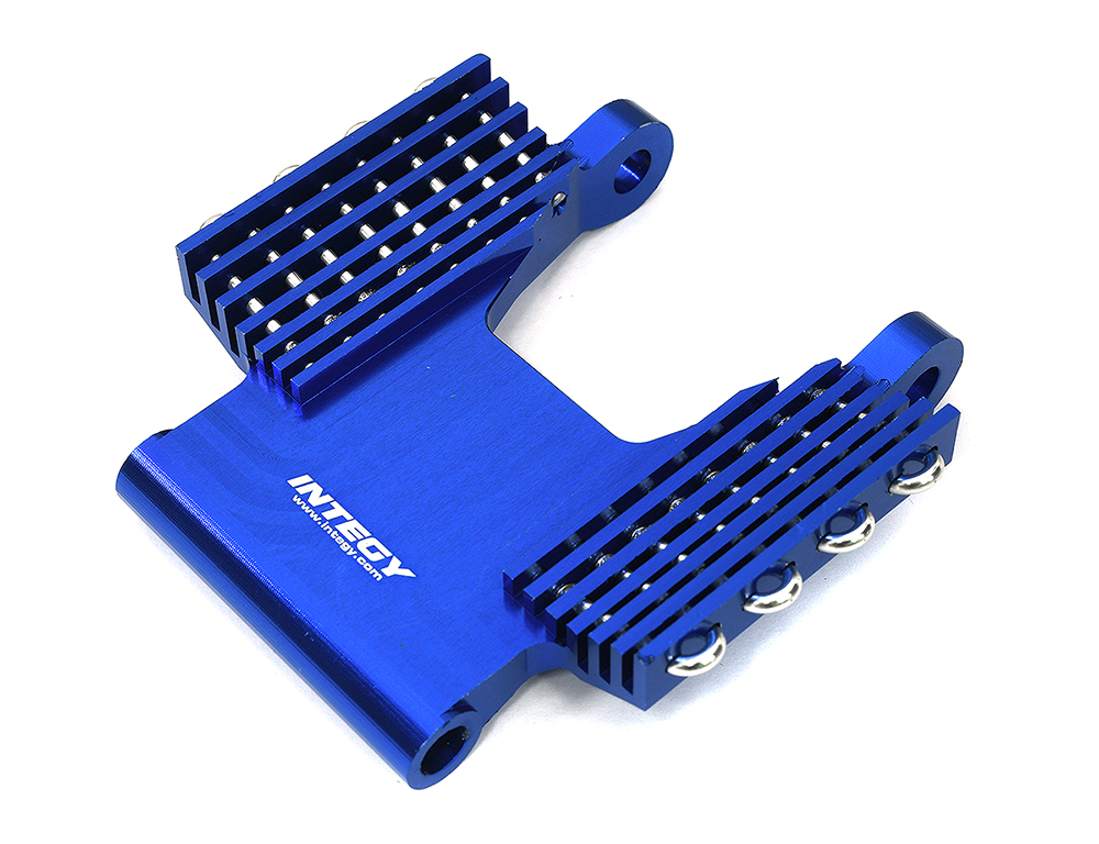 C33650BLUE Billet Machined Crash Structure Radiator for Losi 1/4 Promoto-MX Motorcycle - Image 1
