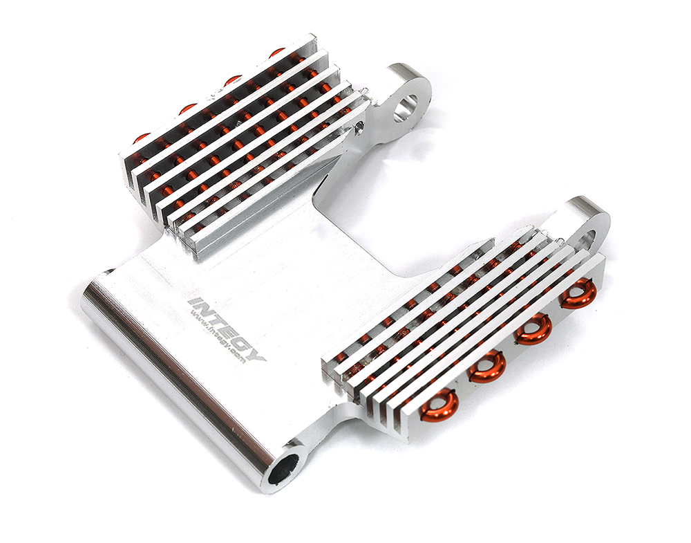 C33650SILVER Billet Machined Crash Structure Radiator for Losi 1/4 Promoto-MX Motorcycle - Image 1