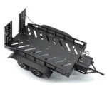 Machined Alloy Dual Axle Flatbed RC Car Trailer Kit in Black, 1/16-1/18