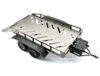 Machined Alloy Dual Axle Flatbed RC Car Trailer Kit, Silver, 1/16-1/18 Scale
