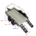 Alloy Flatbed Independent Suspension Car Trailer Kit for 1/18 RC 395x250x140mm - Image 2