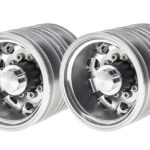 Machined Alloy Rear Dually Wheels (2) for Tamiya 1/14 Scale Tractor Trucks