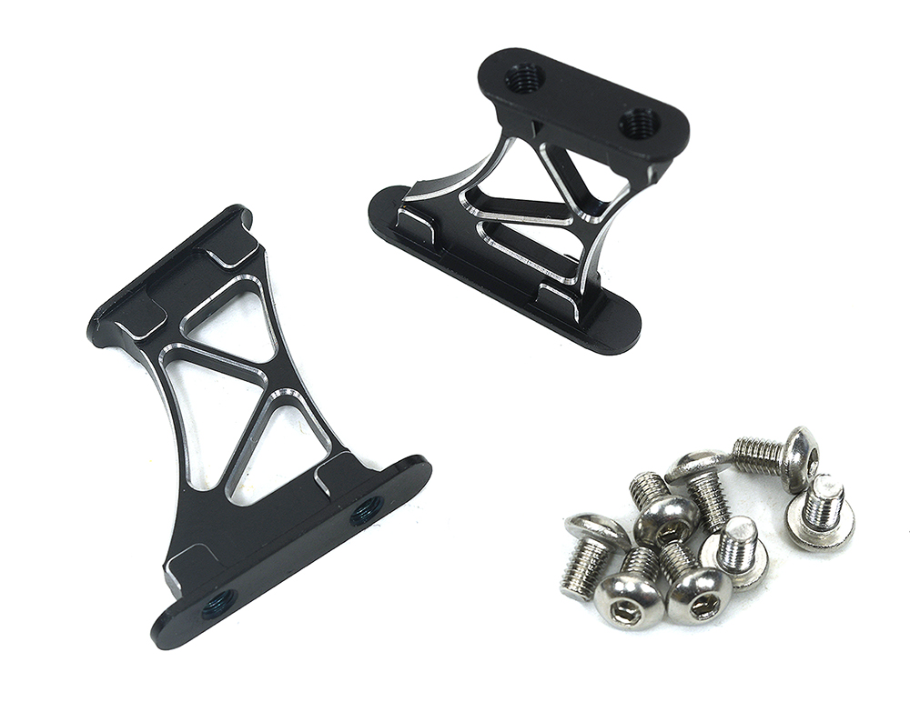 C34002BLACK Realistic Alloy Rear Wing Mount (30mm) for 1/10 Size Drift & Touring Car - Image 1
