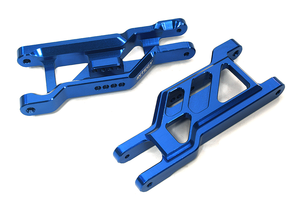 C34010BLUE Front +14mm Wide-Track Lower Arms for Traxxas 2WD Rustler & 2WD Stampede 3631X - Image 1