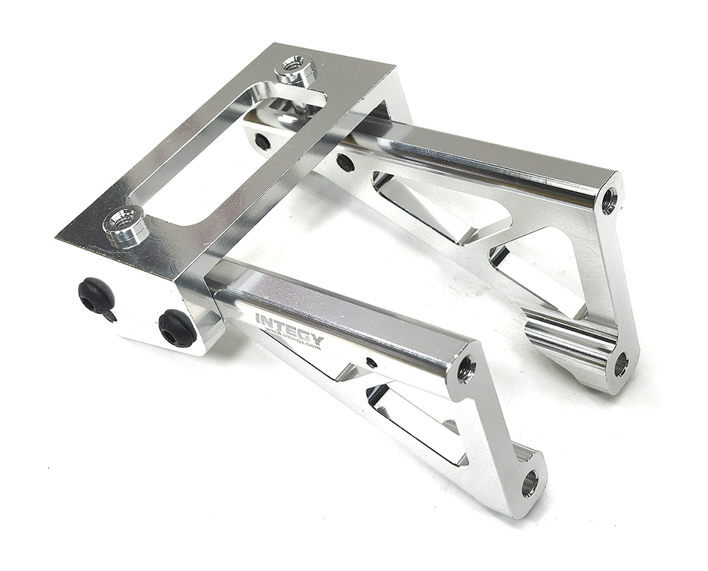 C34016SILVER Billet Machined Rear Aero Wing Mount for Traxxas 1/8 Sledge 4WD 9518 - Image 1