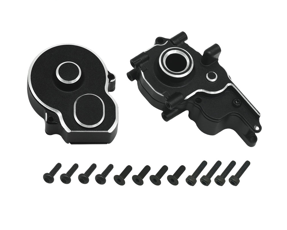 C34078BLACK Alloy Gearbox & Motor Plate w/ Cover Upgrade for Losi 1/24 Micro-B 2WD LOS-1769 - Image 1