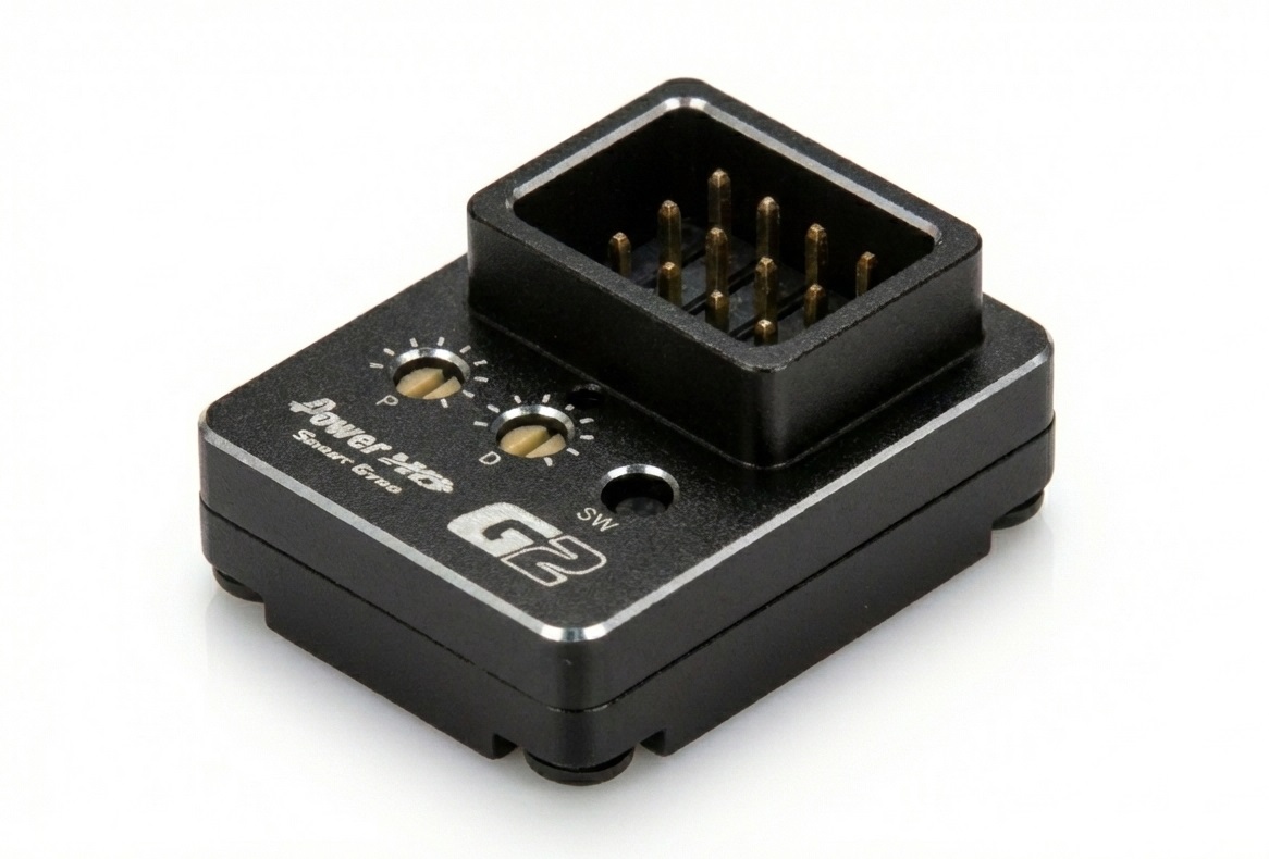 C34187BLACK Power HD G2 Smart Gyro Metal Gyroscope Dual System 4Ch for 1/10 RC Drift Car - Image 1