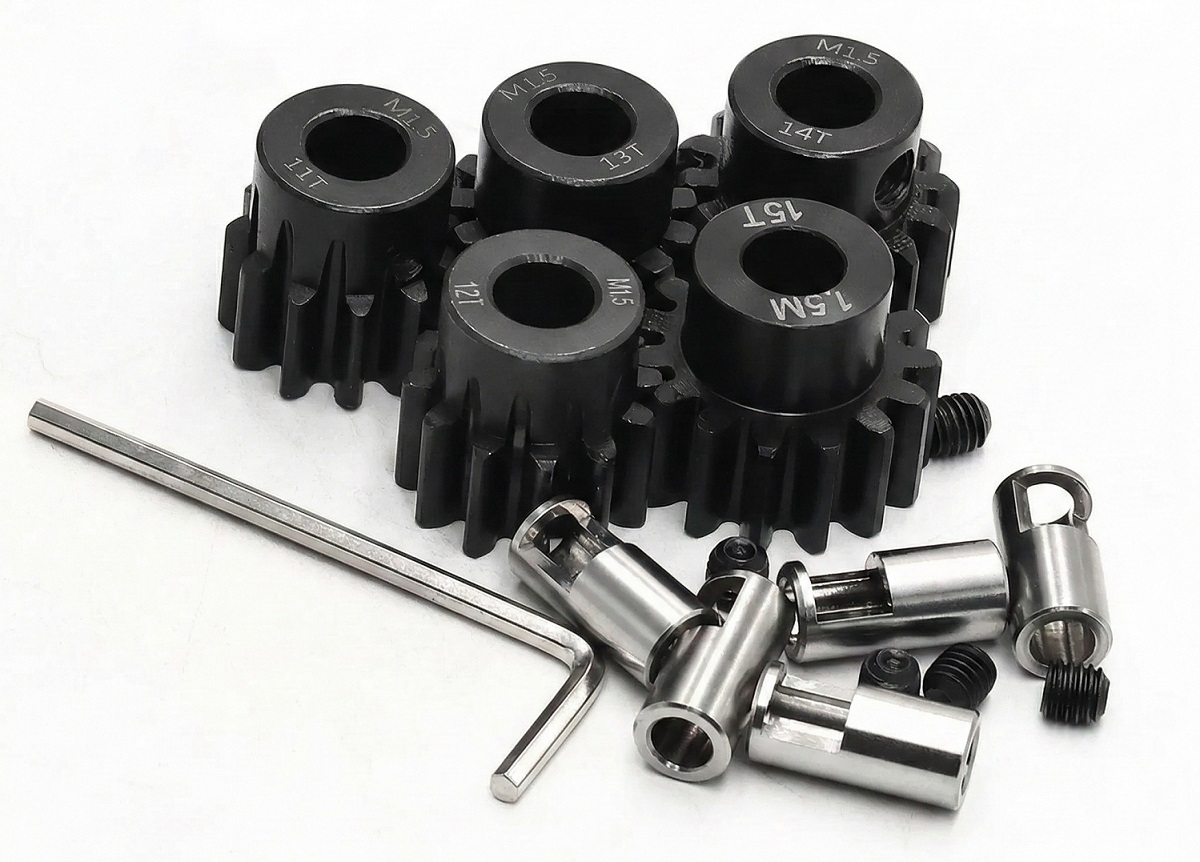 C34254 HD Steel 11+12+13+14+15T Pinion Gear Set 1.5 MOD for Traxxas X-Maxx, XRT 5mm/8mm - Image 1