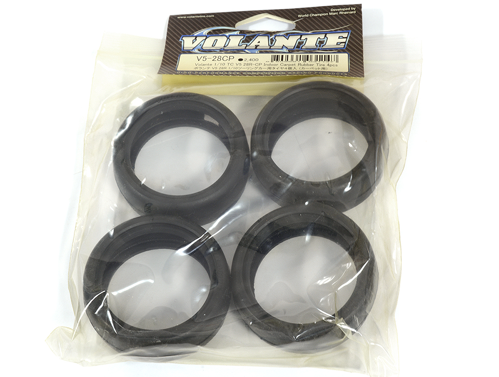 MMR-V5-28CP Volante 1/10 TC V5 28-CP Indoor Carpet Rubber Tire 4pcs - Image 1