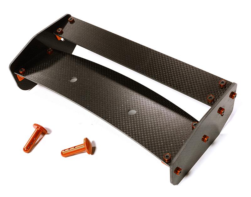 OBM001BLACK Composite Carbon Fiber Alloy Rear Wing Set for HPI 1/5 Baja 5B & 5B2.0 - Image 1
