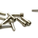 M4 Threaded Stainless Steel Axle Screw Pins, 11mm length - Pack of 10