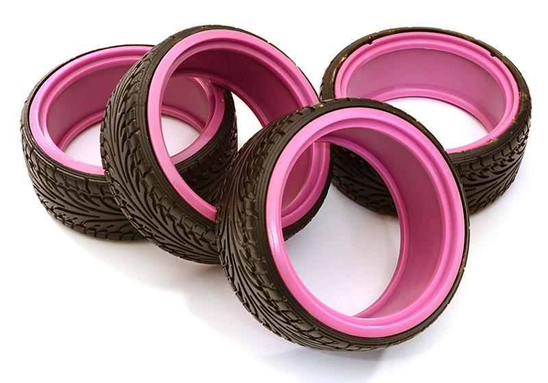 OBM1460PINK Replacement Drift Tire Set (4) for C24791 thru C24798 Type Alloy Wheel - Image 1
