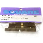 Square R/C T-Type 2P Connectors, Black (4x Female)