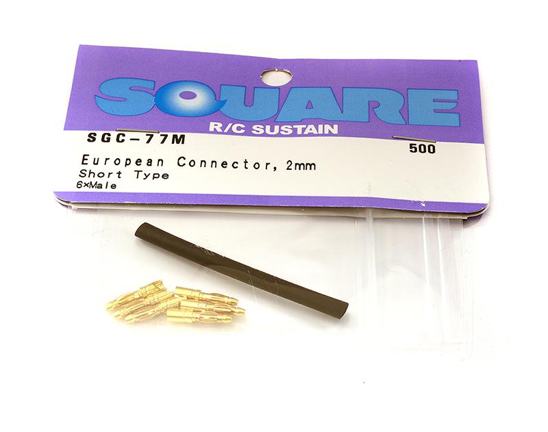 SQ-SGC-77M Square R/C European Connectors, 2mm Short (6xMale) - Image 1
