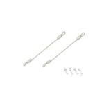 Square R/C Body Clips with 60mm Wires (Silver) for Most 1/10 Scale Vehicles