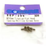Square R/C M2 x 5mm Titanium Flat Head Phillips Screws (6 pcs.)