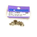 Square R/C M4 x 6mm Titanium Flat Head Phillips Screws (6 pcs.)