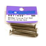 Square R/C M4 x 35mm Titanium Flat Head Phillips Screws (4 pcs.)