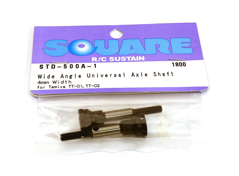 SQ-STD-500A-1 Square R/C Wide-Angle Universal Axle Shaft, 4mm Width for Tamiya TT-01 - Image 1