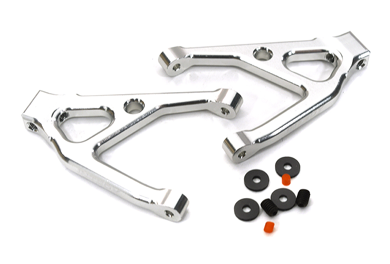 T3420SILVER Billet Machined Alloy Rear Upper Arms for Traxxas 1/16 Slash VXL & Rally - Image 1