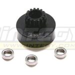 Steel Clutch Bell 15T for Traxxas 1/10 T-Maxx Monster Truck w/ 3 Ball Bearings