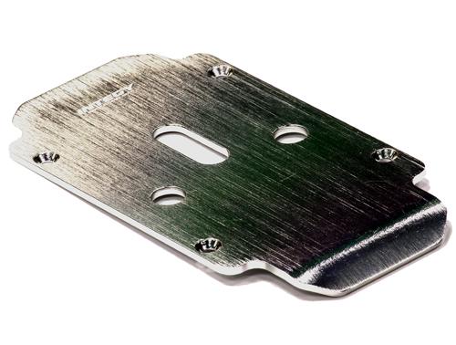 T3803SILVER Billet Machined Alloy Center Skid Plate for Traxxas E-Maxx (3903, 3908) - Image 1