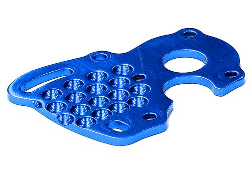 T3984BLUE Billet T2 Motor Plate for Traxxas 1/16 VXL Only (E-Revo, Slash, Summit, Rally) - Image 1