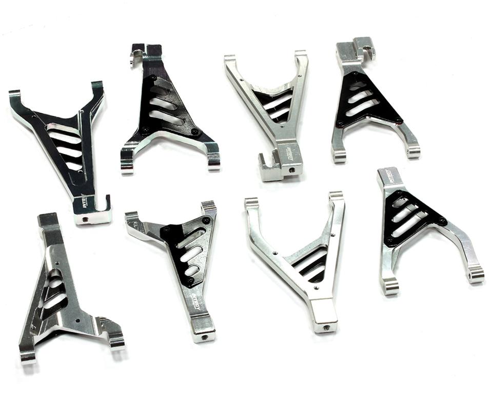 T4149SILVER Silver Billet Machined Type II Suspension Kit for Traxxas 1/10 Revo & E-Revo - Image 1