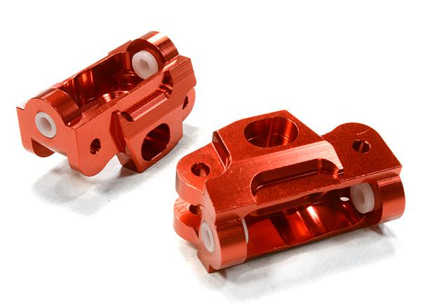 T5030RED Billet Machined Caster Blocks for HPI 1/12 Savage XS Flux - Image 1