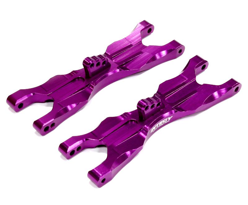T6675PURPLE Billet Machined Front Lower Suspension Arm for HPI 1/10 Blitz Short Course Truck - Image 1