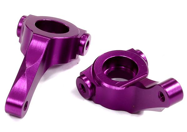 T6677PURPLE Billet Machined Steering Knuckles for HPI 1/10 Blitz Short Course Truck - Image 1