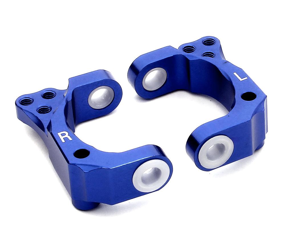 T6679BLUE Billet Machined Caster Blocks for HPI 1/10 Blitz Short Course Truck - Image 1
