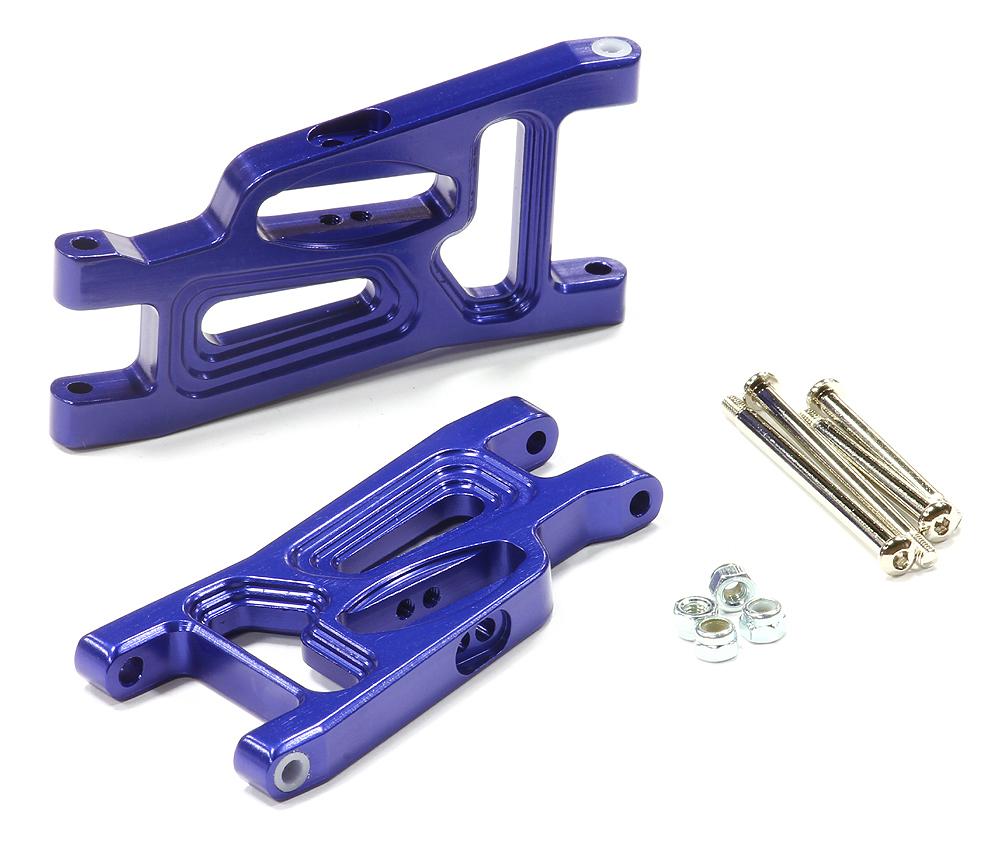 T6757BLUE Alloy Front Lower Arms for Nitro Rustler - Image 1