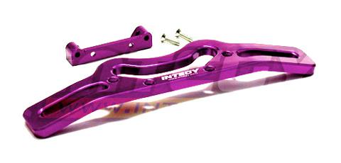 T7092PURPLE Billet Machined HD Rear Bumper for HPI 1/8 Savage-X Monster Truck - Image 1