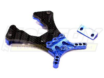 T7859BLUE Billet Machined PRO Front Shock Tower for Associated SC10 2WD - Image 1