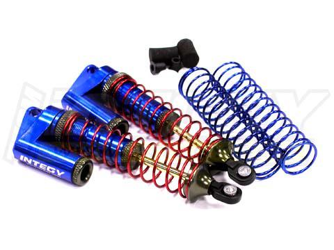 T7964BLUE Rear Piggyback Shocks for 1/10 Stampede 2WD Rustler 2WD Slash 2WD L=102mm 3762A - Image 1
