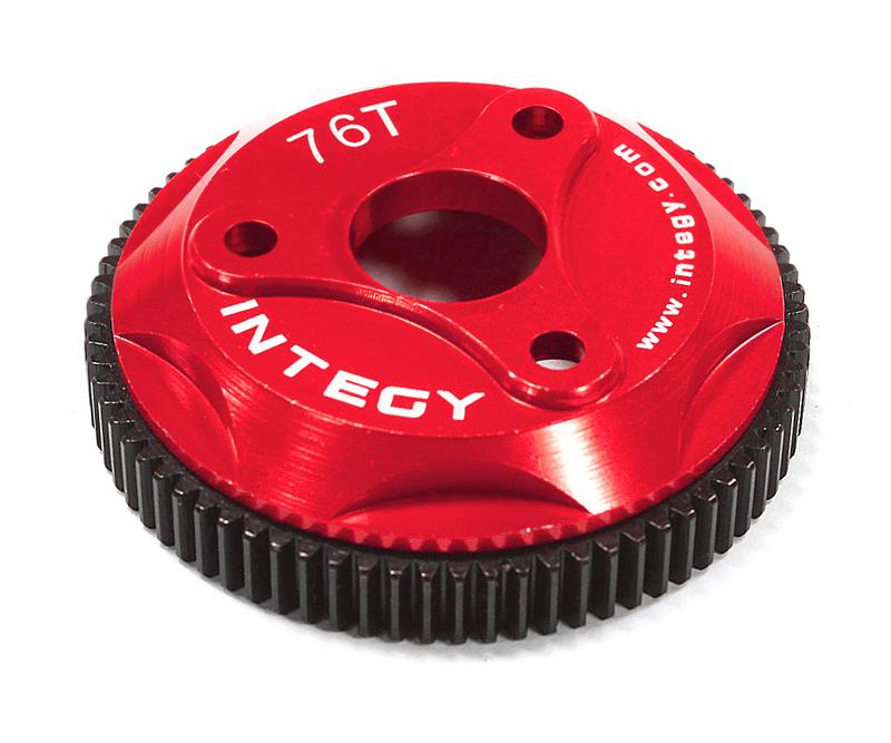 T8008RED Red 76T Metal Spur Gear for Traxxas Stampede 2WD, Rustler 2WD & Slash 4676 - Image 1