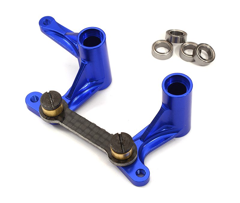 T8051BLUE Steering Bellcrank Set for Traxxas 1/10 Electric Rustler 2WD & Slash 2WD 3743 - Image 1